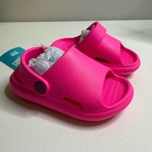 Reef Little Rio Slide Kids Hot Pink Synthetic Upper Rubber Outsole Size 5